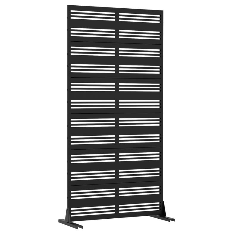 Dovelina 6ft.Outdoor Freestanding Metal Privacy Screen Decorative Garden Fence - 72"x35"