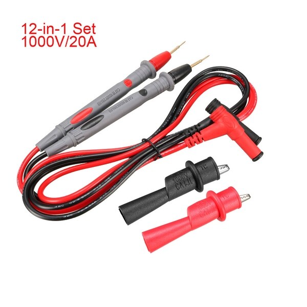 Multimeter Test Leads 1000V 20A Wire Cable Probe with Crocodile Clip 