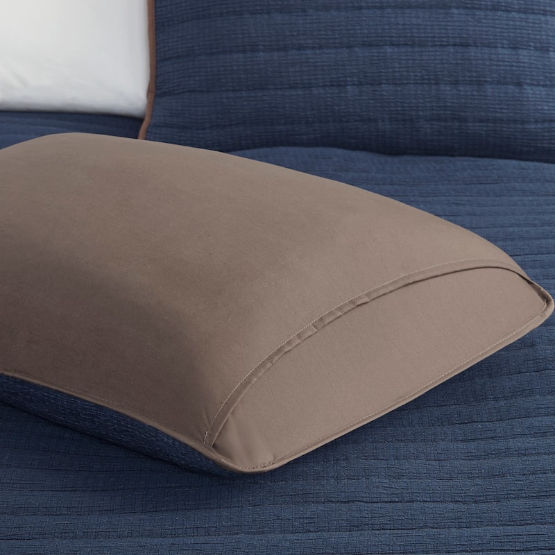 Madison Park Cameron 3 Piece Crinkled Microfiber Quilt Set