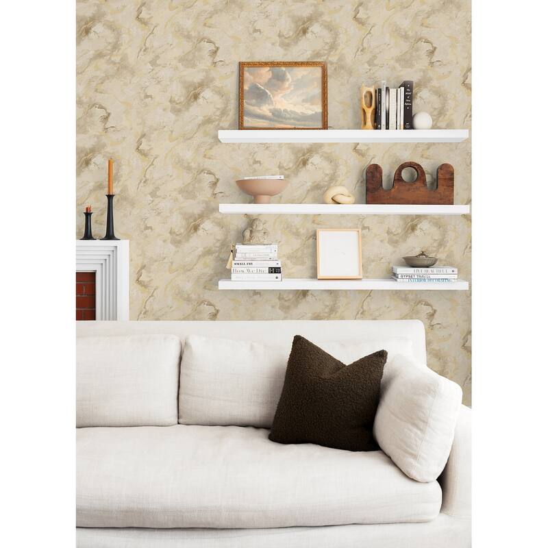A-Street Prints Silenus Gold Marbled Wallpaper