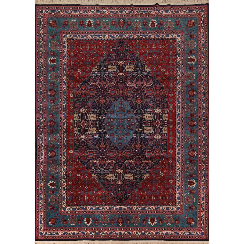 Vegetable Dye Tabriz Chinese Area Rug Handmade Wool Carpet - 9'3"x 12'1"