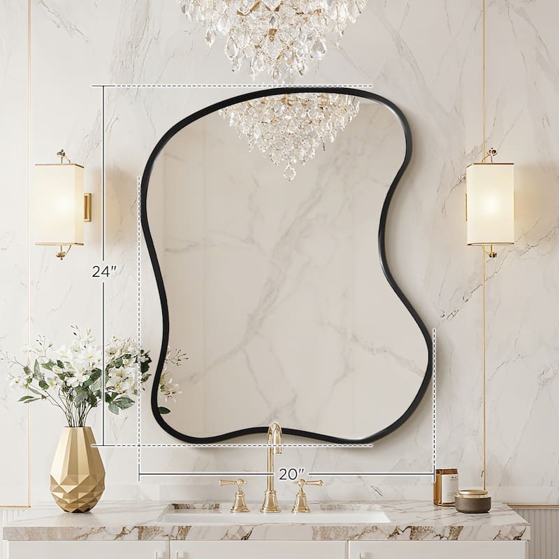 Artistic Aluminum Alloy Framed Decorative Wall Mirror