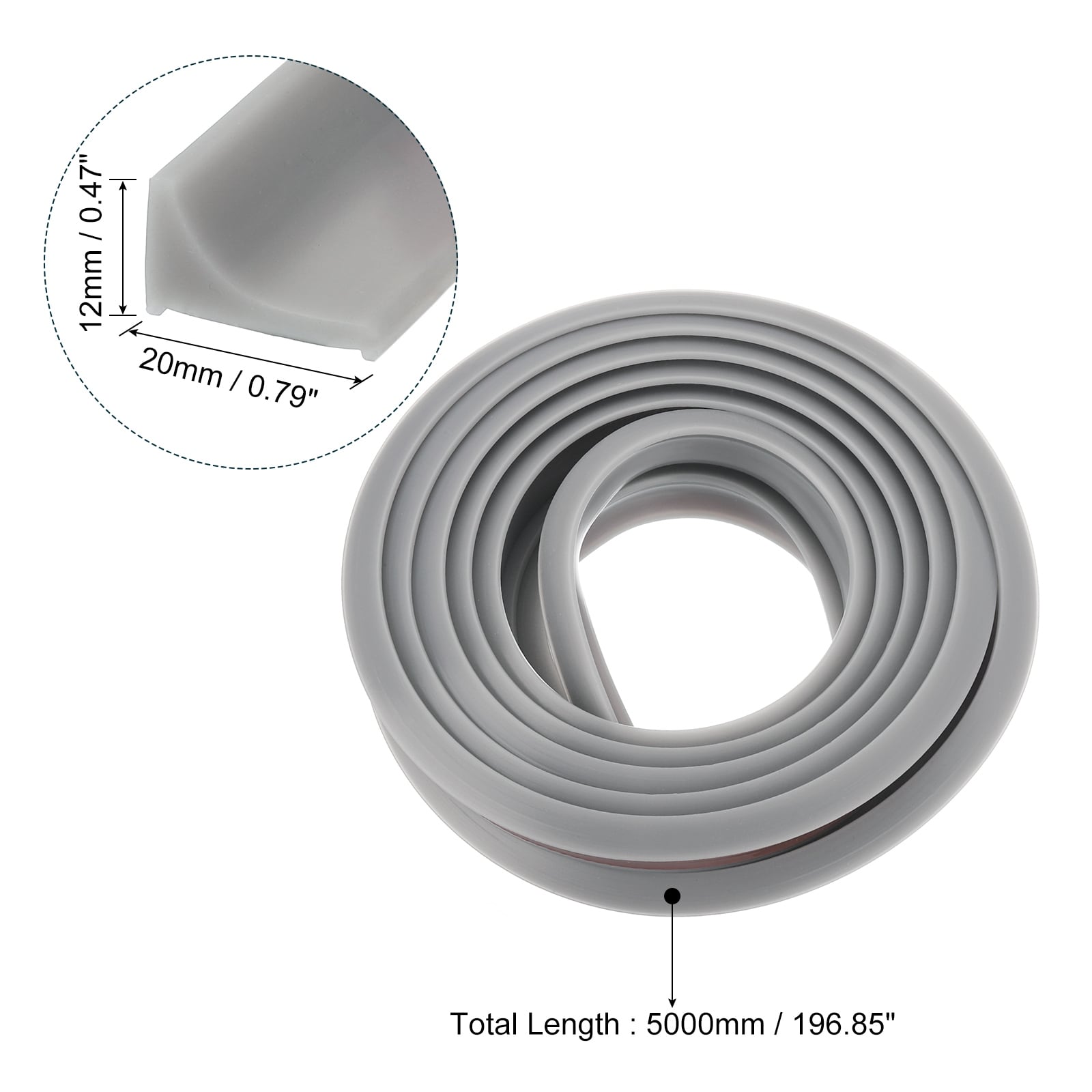 Collapsible Shower Barrier, Silicone Water Splash Guard Strip Self Adhesive Water Stopper Barrier Dry and Wet Separation