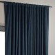 preview thumbnail 4 of 6, Exclusive Fabrics Midnight Blue Velvet Blackout Extra Wide Curtain (1 Panel)
