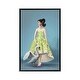 preview thumbnail 1 of 13, iCanvas "Audrey Hepburn in Oscar de la Renta" by George V. Antoniou Framed Silver - 40x26