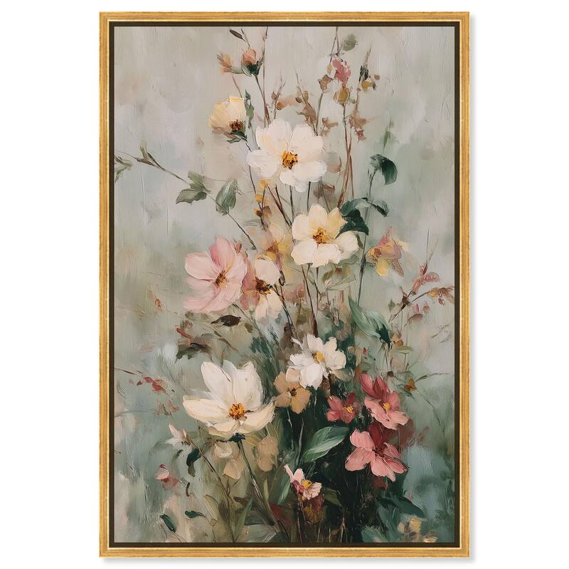 Vintage White Whispers Canvas by Art Remedy - Gold - 10" x 15"