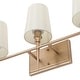 preview thumbnail 8 of 30, Modern 3-Light Gold Bathroom Vanity Light Fabric Wall Sconces