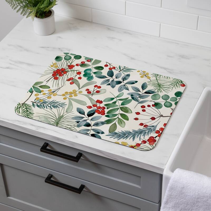 Festive Foliage Drying Mat - 20" x 15"
