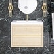 preview thumbnail 40 of 191, Wood Wall-Mounted Bathroom Vanity with Sink and Soft Close Drawers 30" x 20" - Oak Finish - Natural Oak