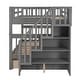 preview thumbnail 3 of 9, Multifunctional Design Wood Bunk Bed with Storage Space and Guardrail, Stable Construction, Grey