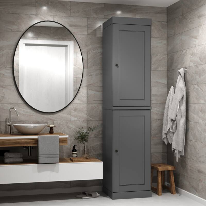 100% Solid Wood 16.5" Bathroom Cabinet with Optional Doors by Palace Imports