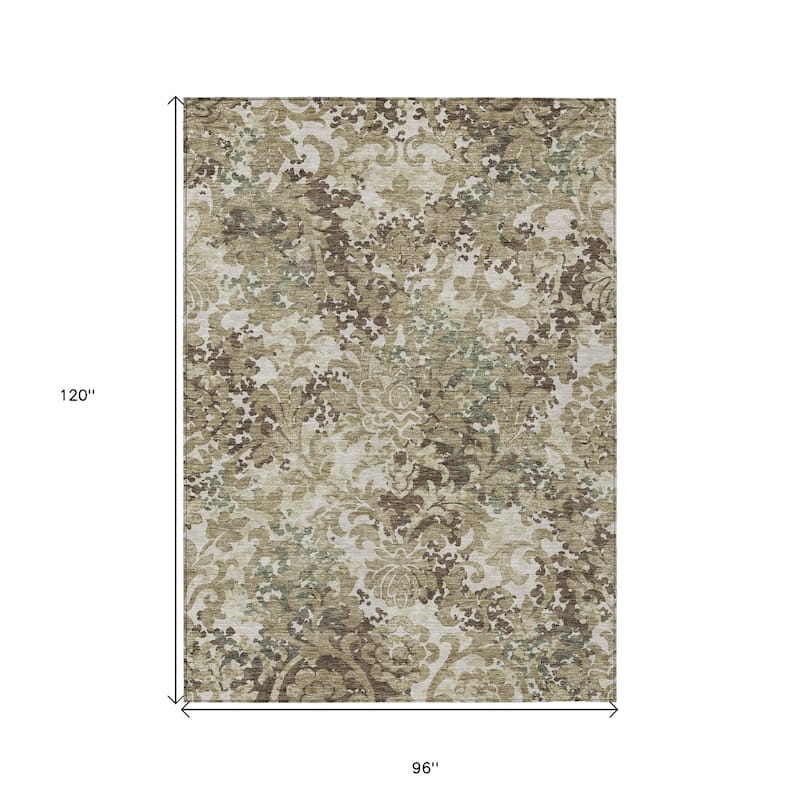 HomeRoots Floral Transitional Rectangle Outdoor Rug