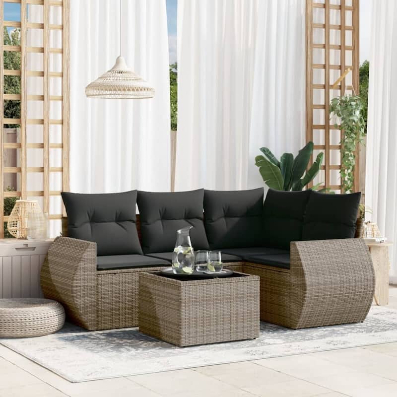 vidaXL Garden Sofa Set - Grey Without table