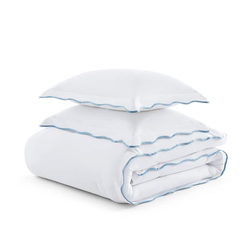 Martha Stewart Simple Scallop Cotton Comforter Set