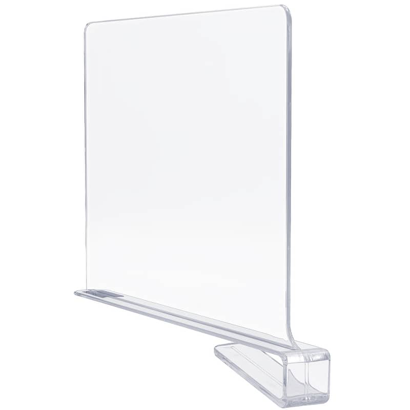Acrylic Shelf Dividers for Shelves Great Organizer for Closets Bedroom - 6-Pack