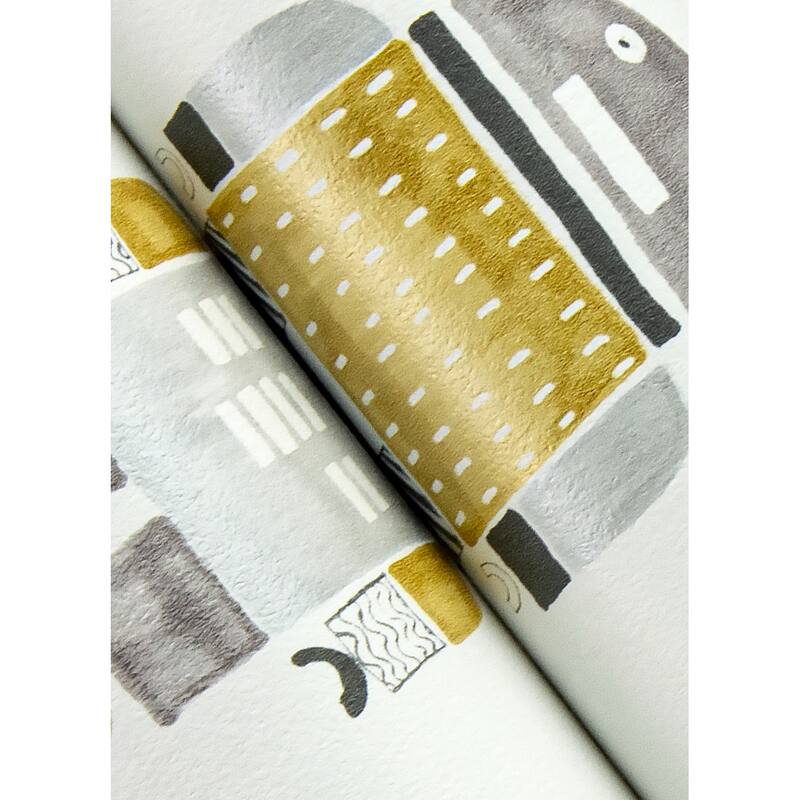 Chesapeake Callum Gold Robots Wallpaper - 20.9 x 396 x 0.025