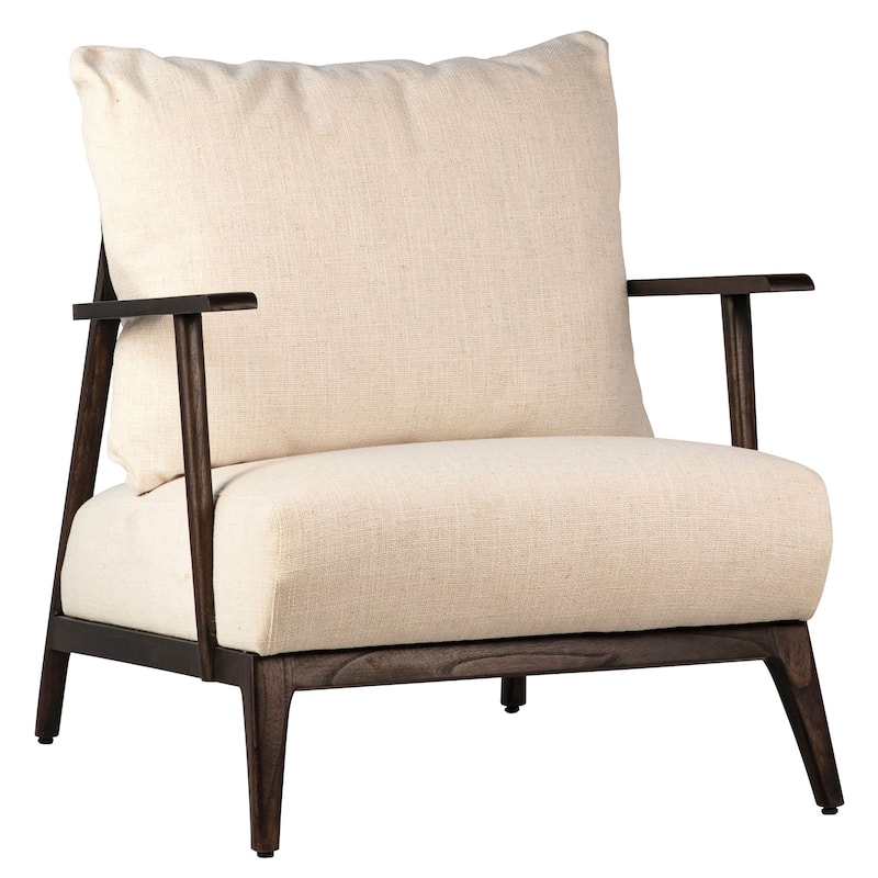 Veronica Linen Blend Upholstery Occasional Chair, Off-White
