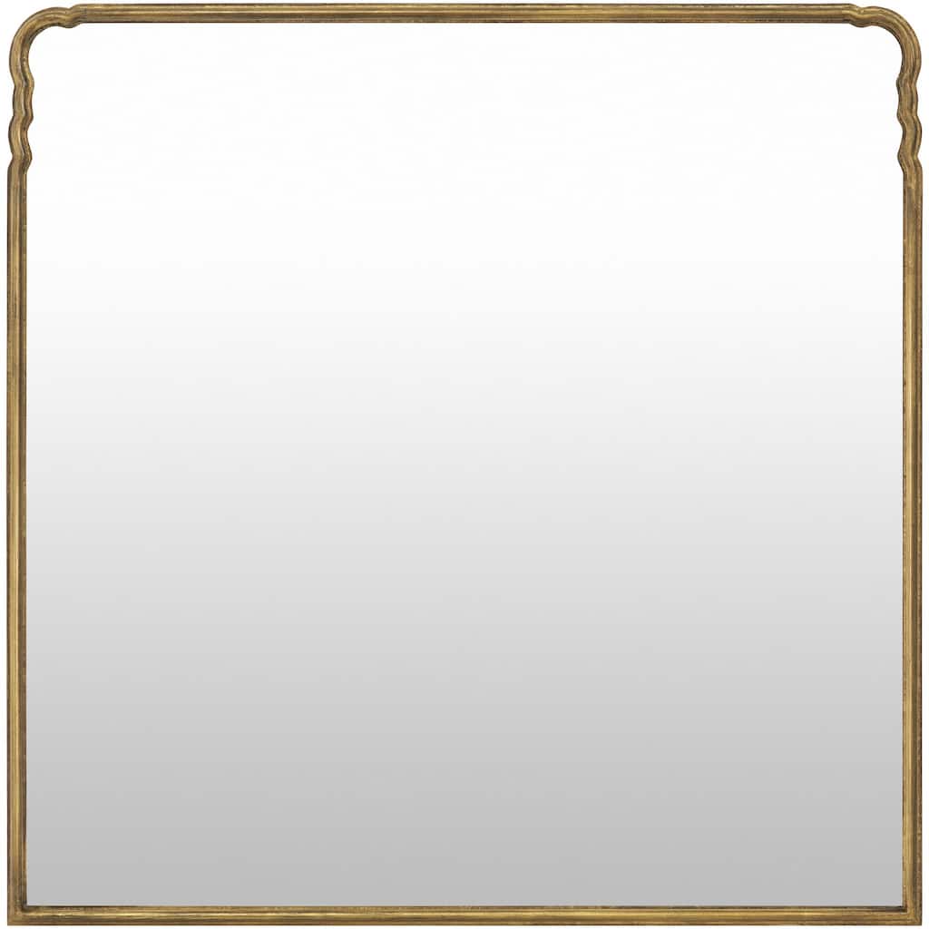 Livabliss x Galey Alix Grey Traditional Mantel Mirror - 36"H x 36"W x 1"D