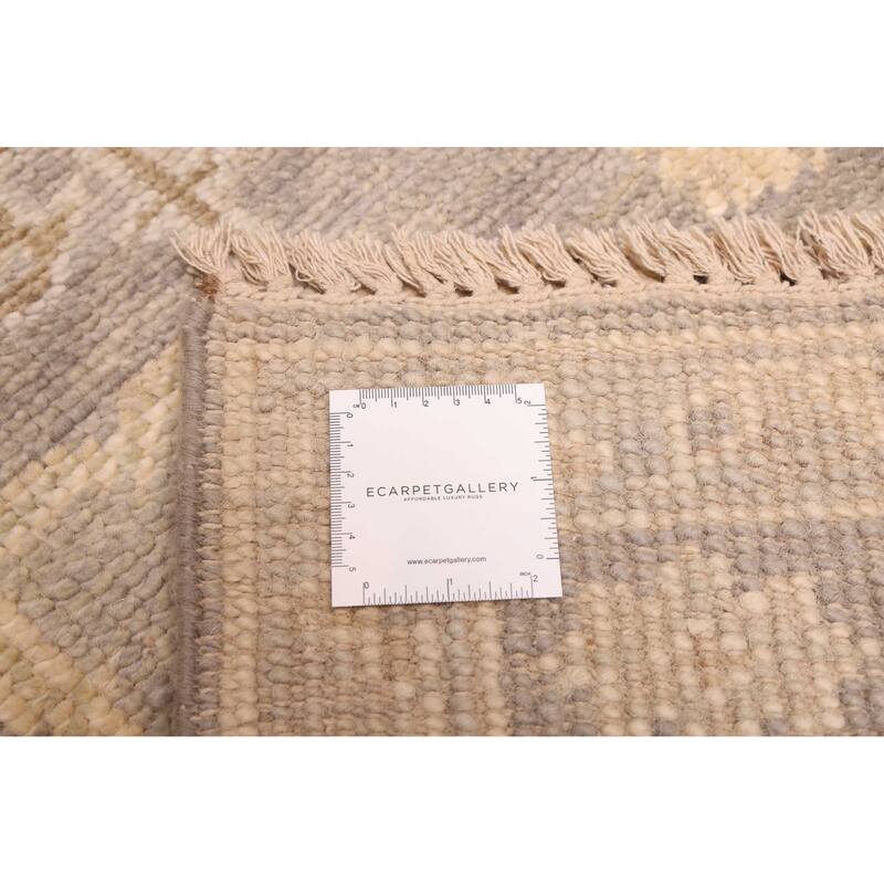 ECARPETGALLERY Hand-knotted Kavya Oushak Dark Grey Wool Rug - 6'0 x 8'10