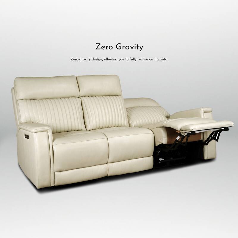 83.5'' Leather Zero Gravity Power Reclining Sofa with Power Headrest and Power Lumbar,USB&USB-C Port