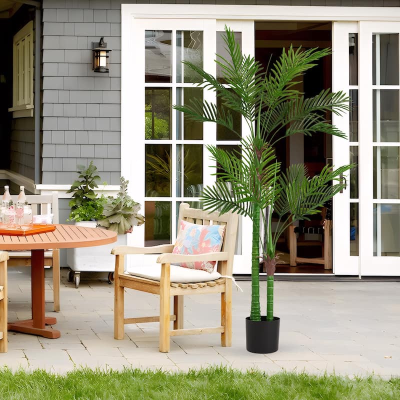 GDFStudio - Meridian 5.9FT Faux Fig Leaf Tree in Eco-Friendly Simulated Foliage