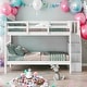 preview thumbnail 25 of 38, Stairway Design Full-Over-Full Bunk Bed with Storage and Guard Rail for Bedroom,Dorm White