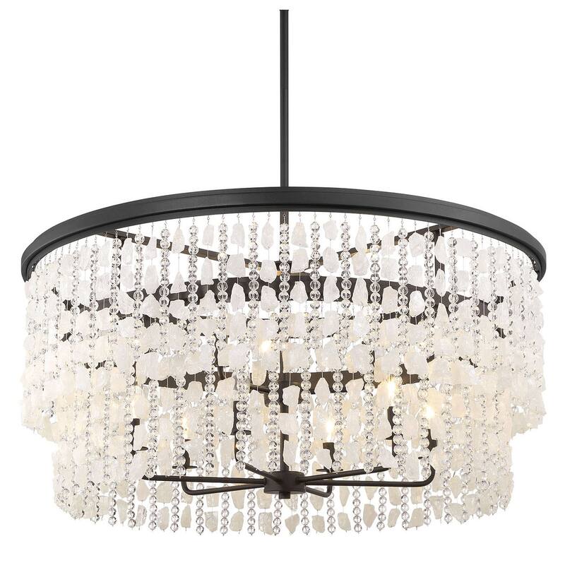 Minka Lavery 6706 Shimmering Elegance 9 Light 36" Wide Crystal - Sand Coal