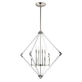 Lucent 8-light 35.5" Wide Steel Pendant - Polished Nickel