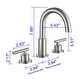 preview thumbnail 32 of 31, 8 Inch Widespread Bathroom Sink Faucet 3 Holes Bathroom Faucet Double Handle Modern Basin Vanity Faucets Deck Mounted No Drain