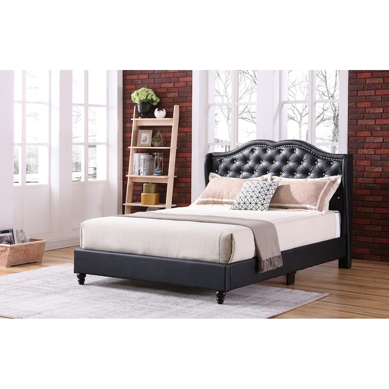 Joy Jeweled Tufted King Panel Bed