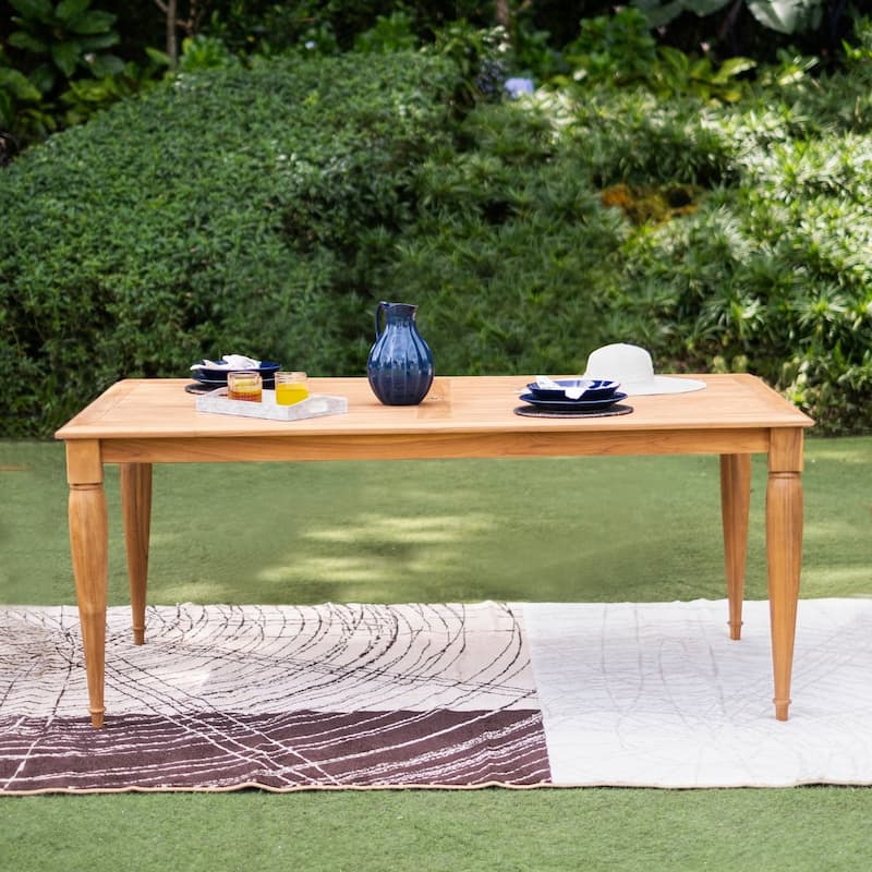 Cambridge Casual Ventura Teak Outdoor Rectangular Dining Table - Natural Teak