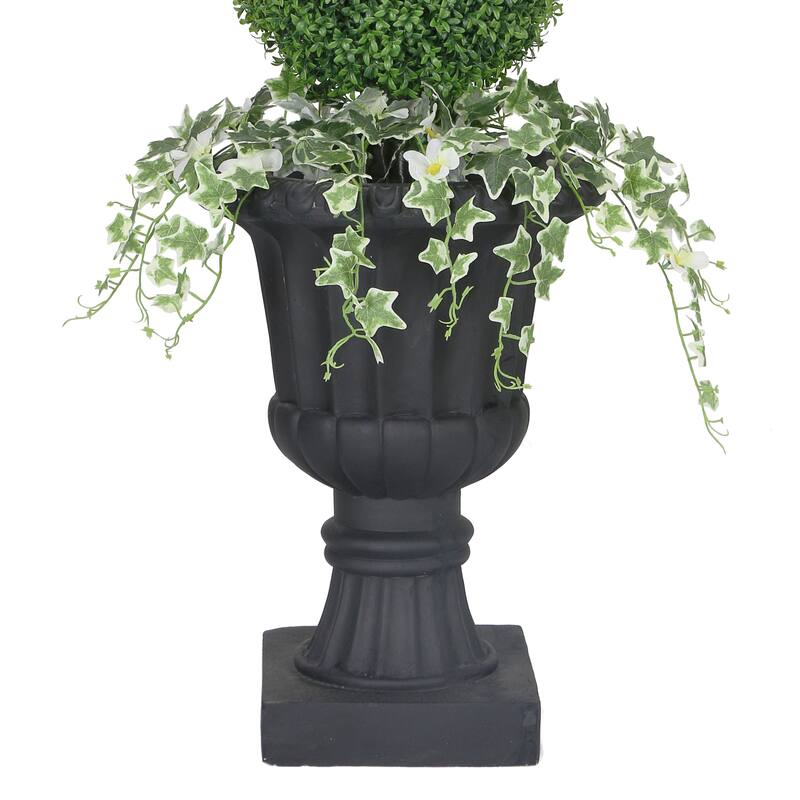 Puleo International 48" Topiary Boxwood Artificial Tree