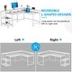 preview thumbnail 16 of 32, L Shaped Desk with Monitor Shelf, Reversible Corner Computer Desk for Office Home 69"