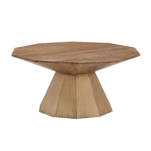 slide 4 of 13, Bach Antique Gold Reclaimed Style Decagon Table Set by iNSPIRE Q Bold Coffee Table Only