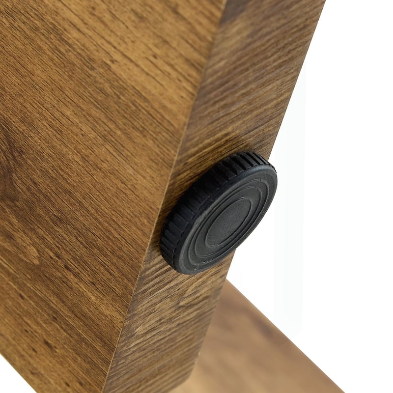 Minimalist Circular MDF Coffee Table with Stable Structure and Embedded Design