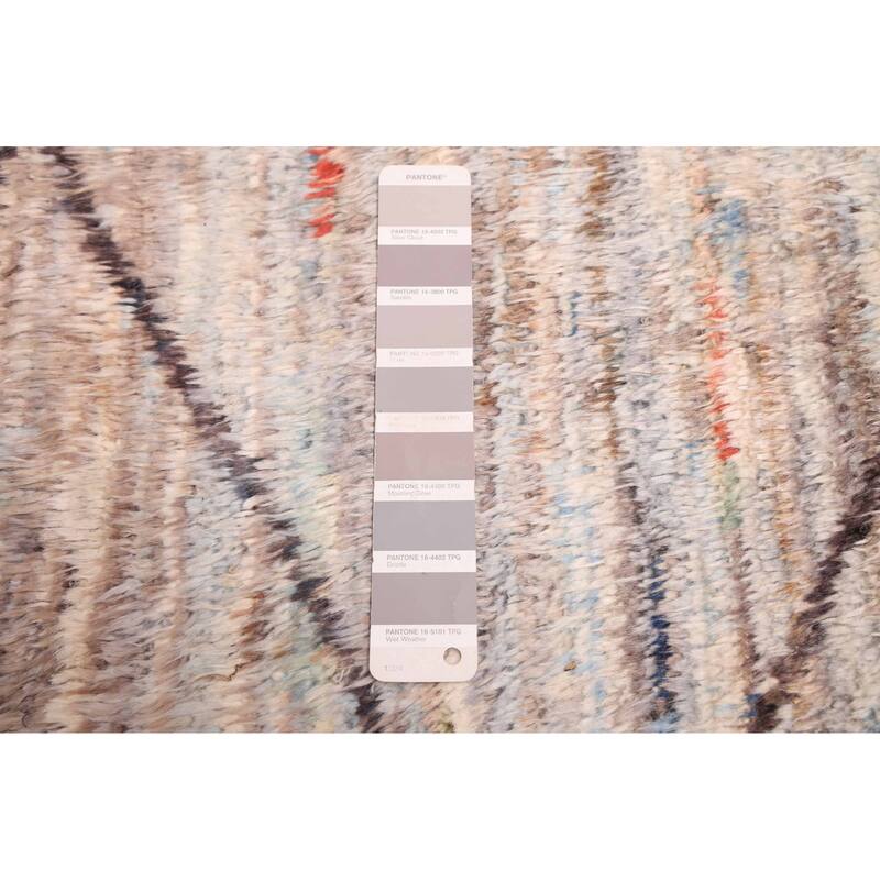 ECARPETGALLERY Hand-knotted Pak Finest Marrakesh Grey Wool Rug - 8'1 x 9'9