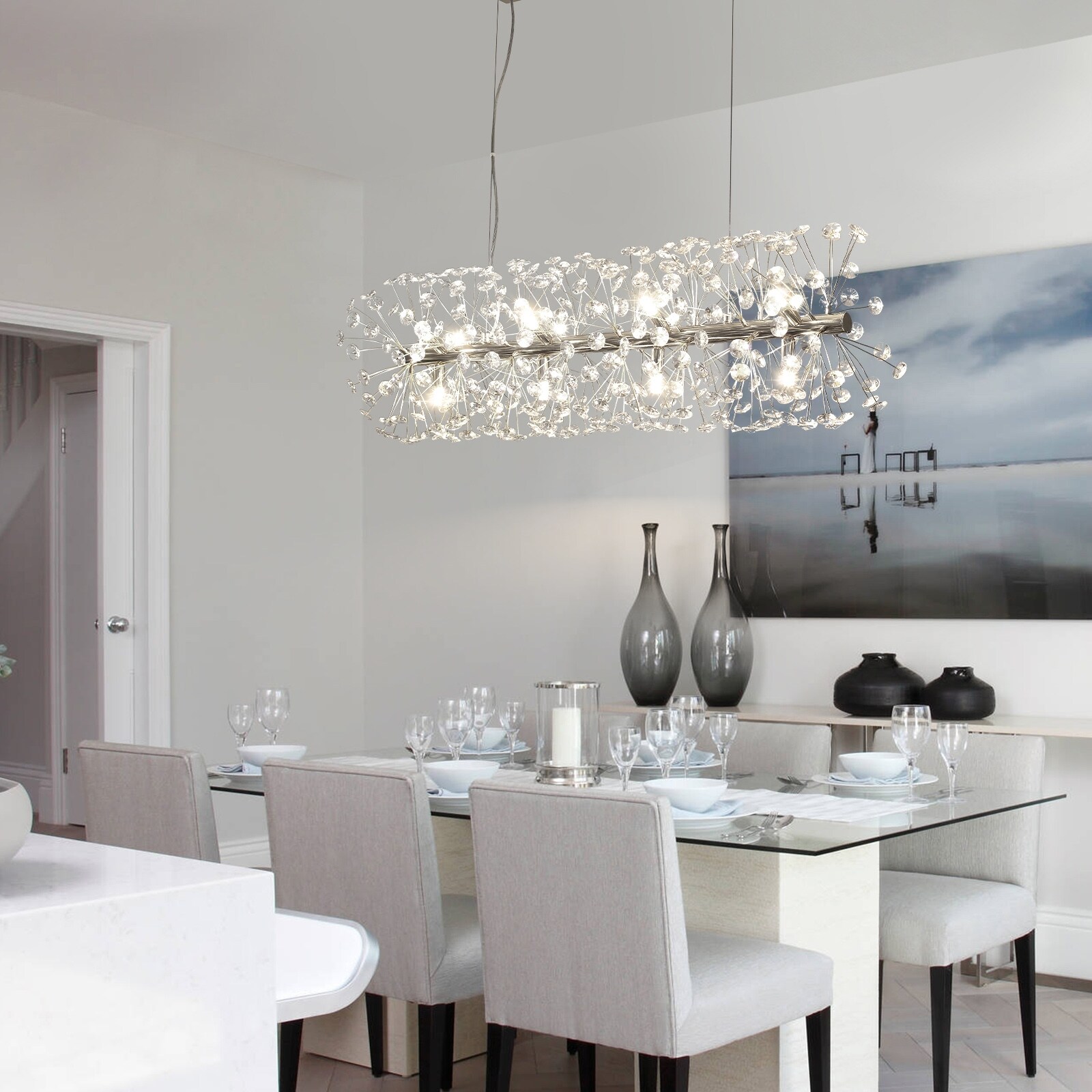 上品コーデはコレで安心！ 12-Light Luxury Room Living for Chandelier Dandelion Crystal その他