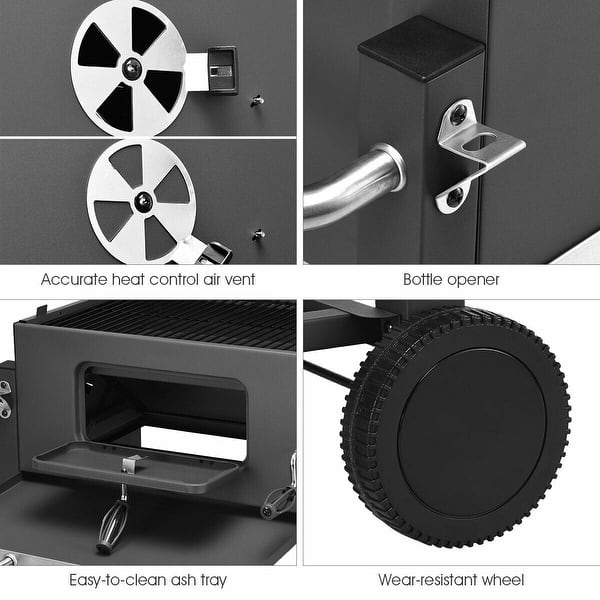 Costway Charcoal Grill Barbecue BBQ Grill Outdoor Patio Backyard Cooking Wheels Portable Costway Charcoal Grill Barbecue BBQ Grill Outdoor Patio Backyard Cooking Wheels Portable