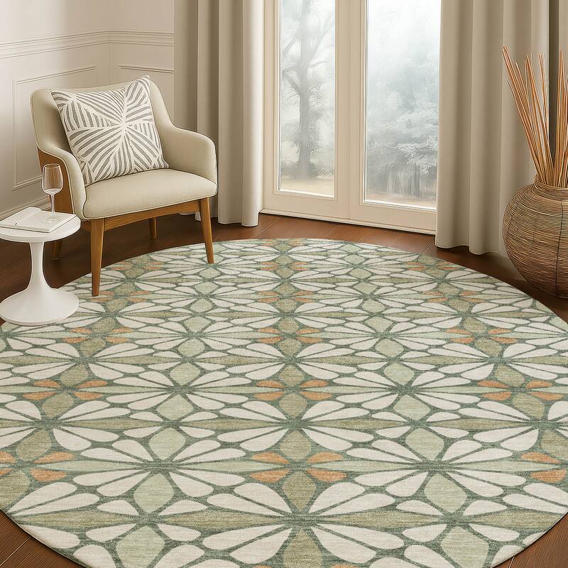 Machine Washable Indoor/ Outdoor Mosaic Pablo Chantille Rug