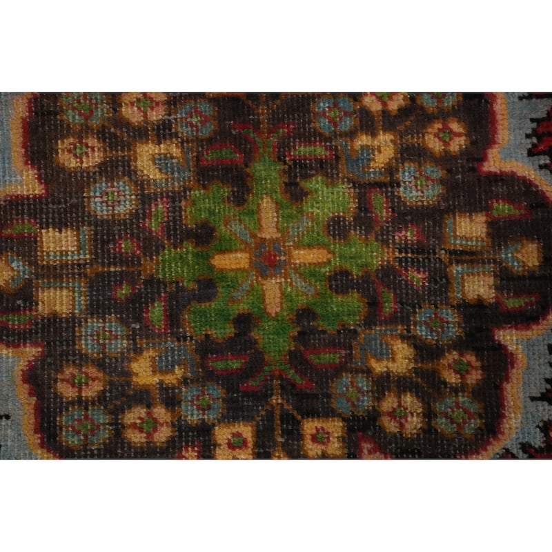 Hand Knotted Oriental 100% Wool Carpet Traditional Floral Oranges & Rust Tabriz Area Rug - 4' 6'' X 3' 2''