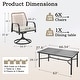 preview thumbnail 72 of 92, Versatile Outdoor Dining Sets w Swivel/Folding Chairs & Steel Slat Table and HDPE Dining Table Set for Gardens, Patios