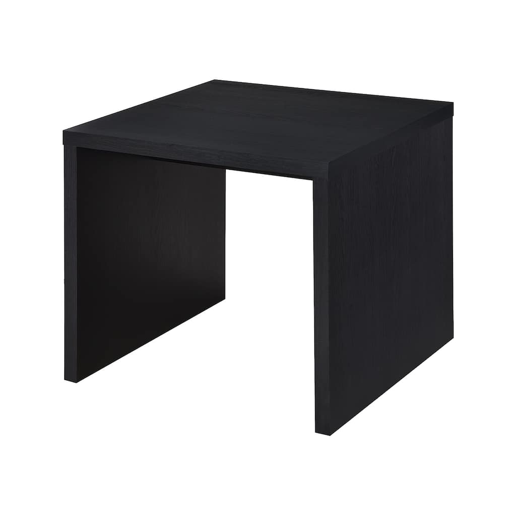 Square Engineered Wood End Table in Black