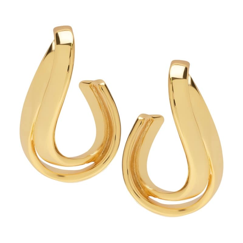 Victoria Townsend Gold Plated Designer Inspired Swirl Stud Earring
