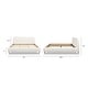 preview thumbnail 11 of 19, Roman Boucle Faux Sherpa Curved Headboard Upholstered Platform Bed