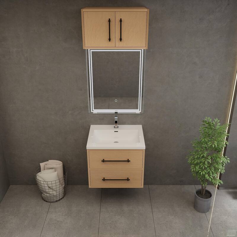 Victoria 24'' Wall-Mounted Vanity Set with Motion Sensor LED light Top Cabinet