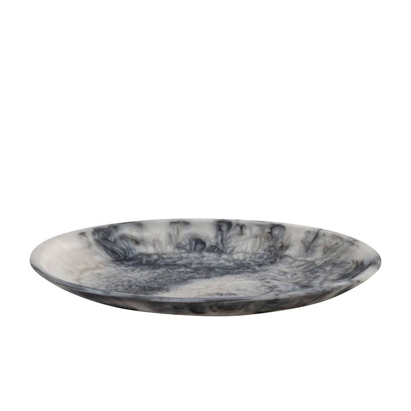 Oval Platter Resin Grey Set of 2