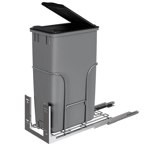 43QT Bottom Mount Double Bin Trash Can with Lid Bed Bath & Beyond