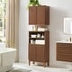 preview thumbnail 11 of 18, Render Bathroom Cabinet Set Walnut