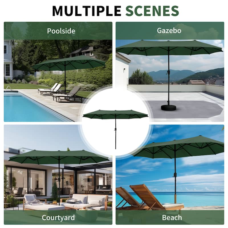 Autlaycil 13 ft Patio Umbrella with Crank For Outdoor Umbrella Base Included