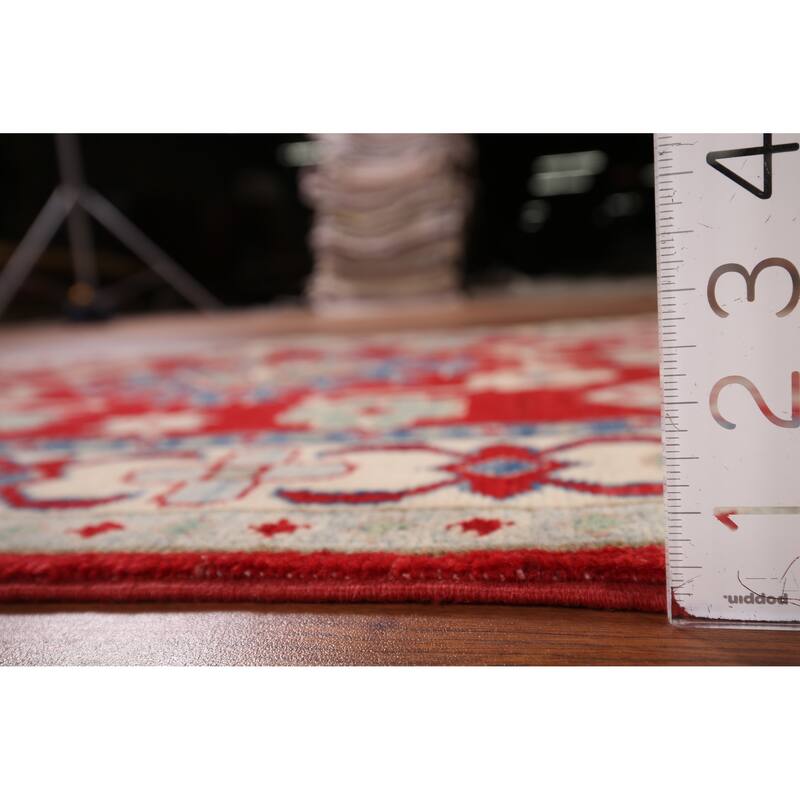 Red Kazak Oriental Foyer Rug Handmade Wool Carpet - 3'3" x 5'5"